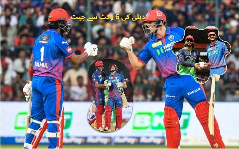 دہلی کیپٹلز کی شاندار جیت، آر سی بی کو 6 وکٹوں سے شکست